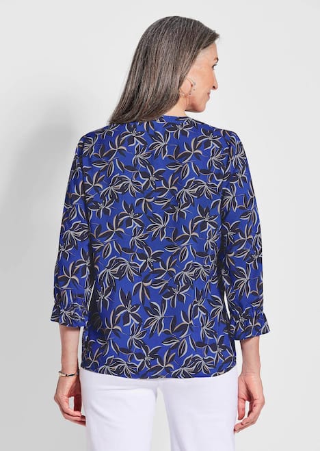 Elegante Printbluse mit Rundhalsausschnitt