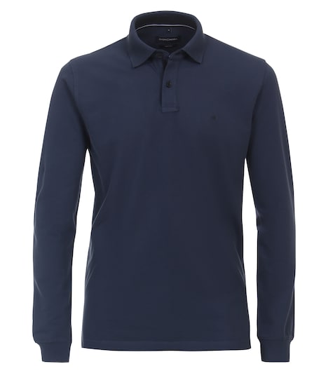 Polo-Shirt Langarm uni