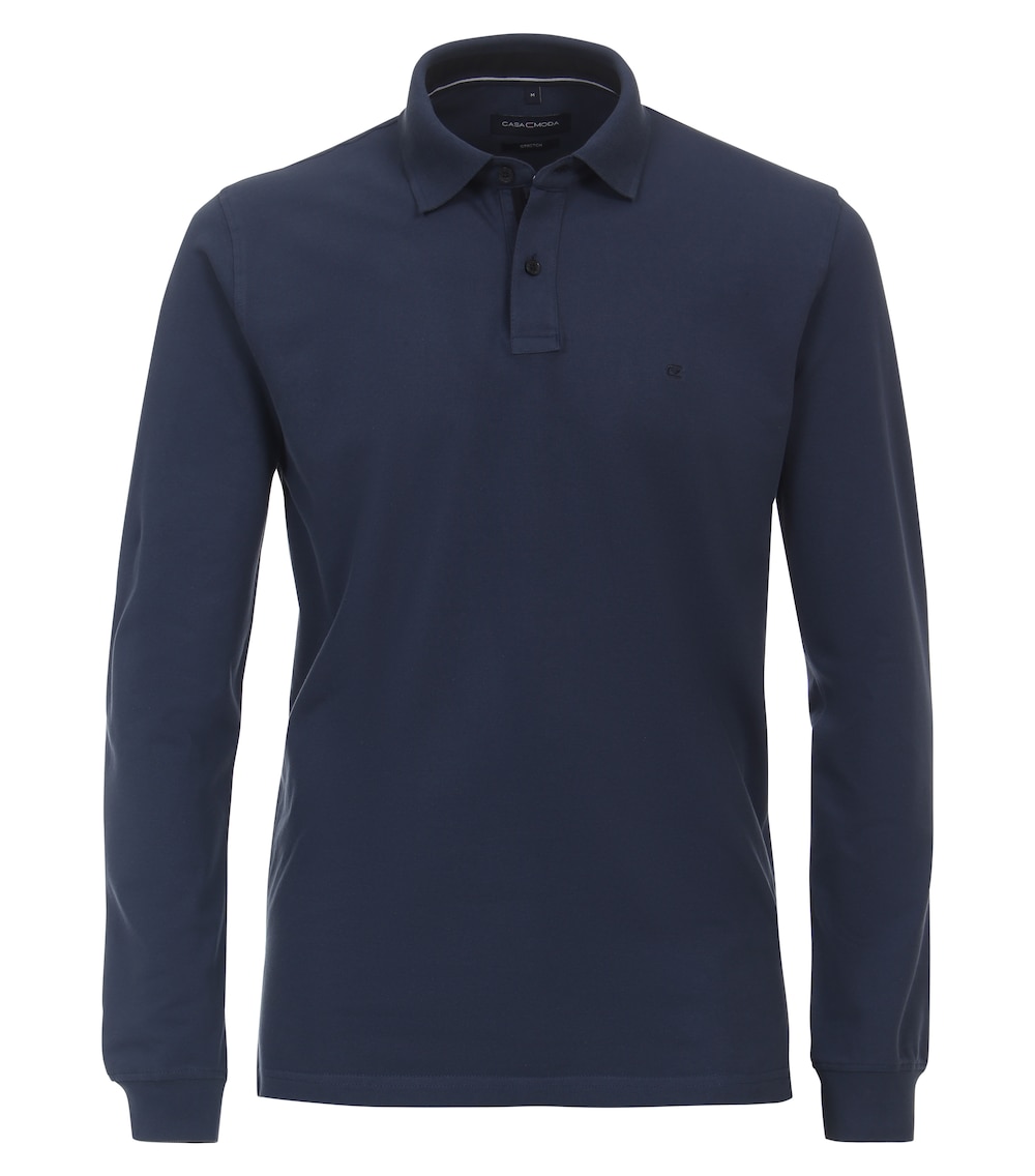 Polo-Shirt Langarm uni