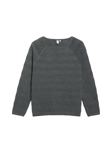 Pullover mit Strukturstreifen