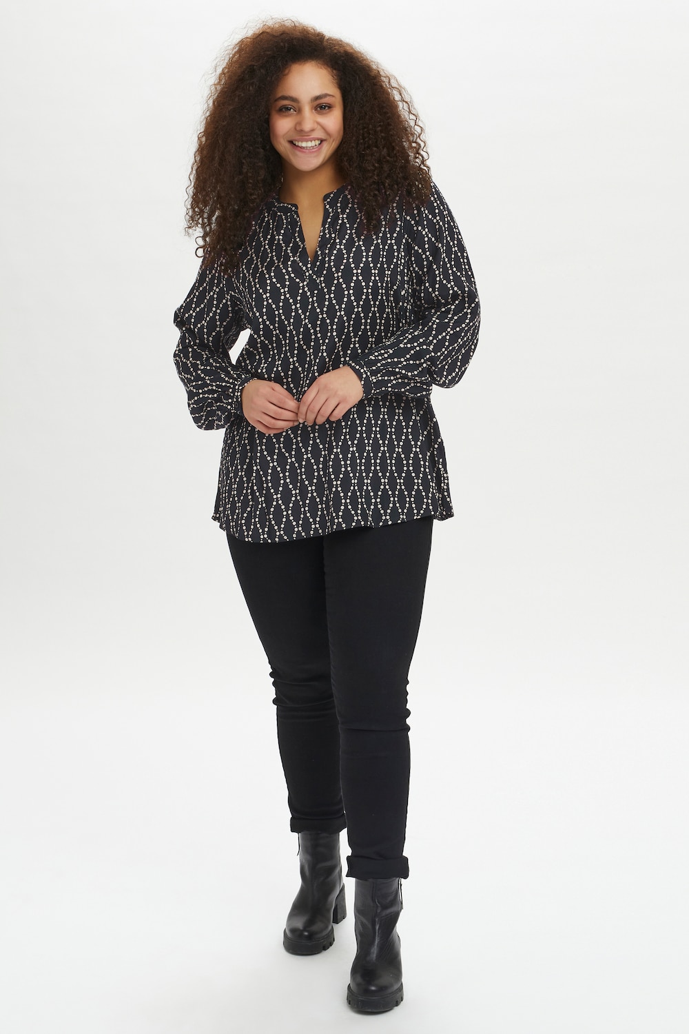 Langarm-Bluse Regular fit