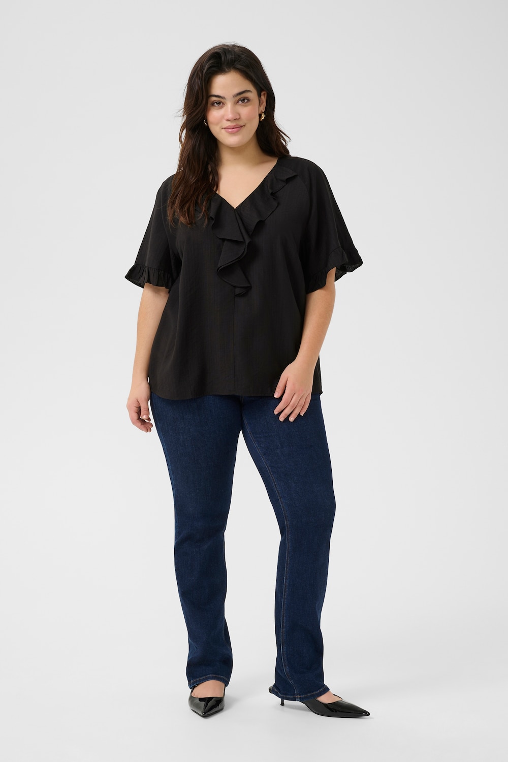 Kurzarm-Bluse Regular fit