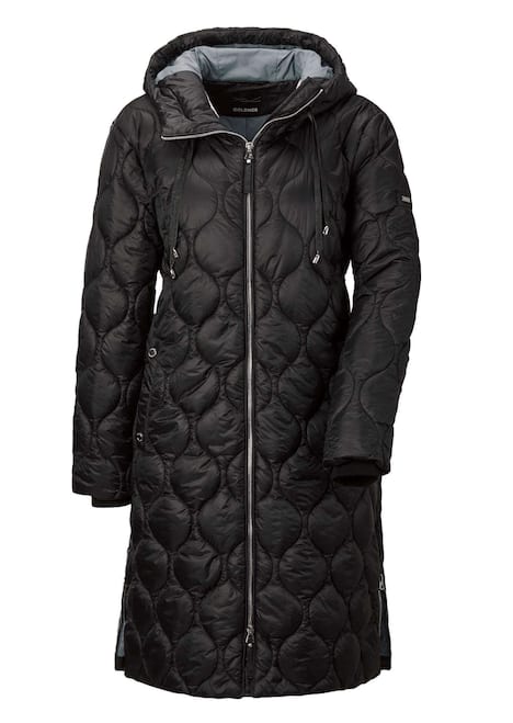 Wintermantel mit Stehkragen und Kapuze