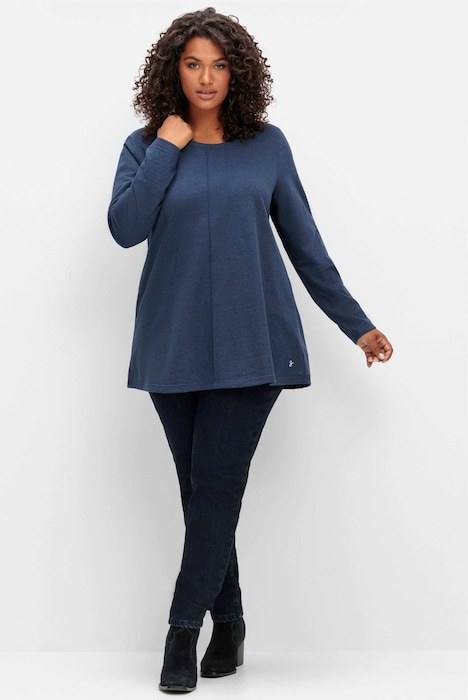 Langarmshirt Langarm Meliert