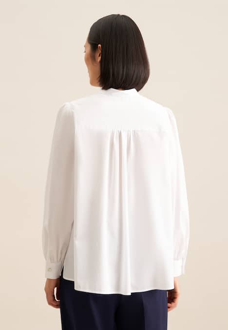 Damen Stehkragenbluse - Uni