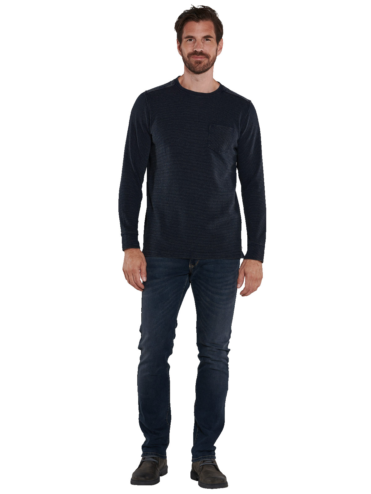 engbers Herren Langarm-Hemd uni , Saphirblau