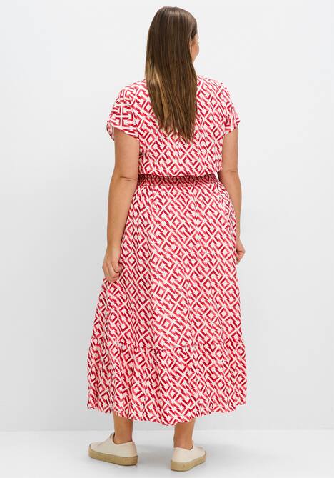 Kleid Kurzarm Print