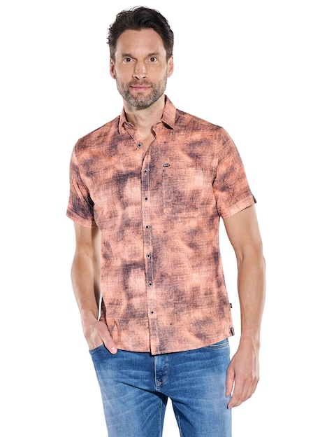 Herren Seerzucker Kurzarm-Hemd , Orange
