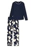 Schiesser Damen Schlafanzug Comfort Nightwear deepseablue