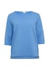 Strukturiertes Jersey-Sweatshirt mit V-Ausschnitt und 3/4-Ärmeln
