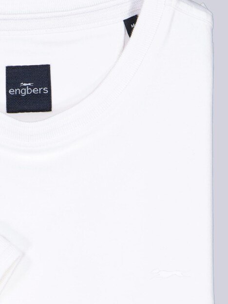 Herren Rundhals T-Shirt , Reinweiss