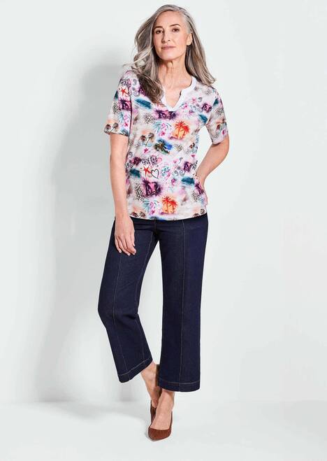 Halbarmshirt mit Allover-Print