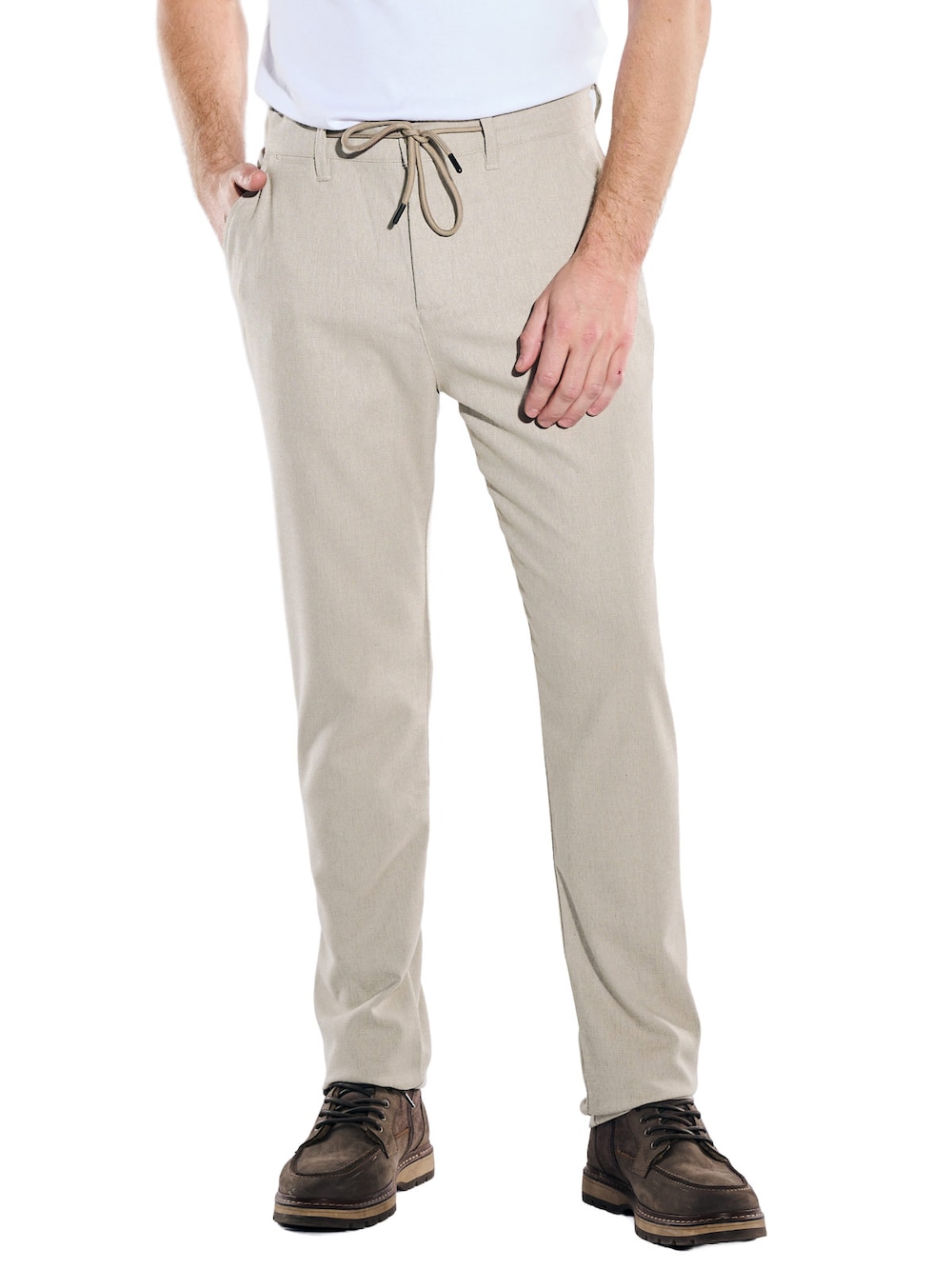 Herren Chino mit Tunnelzug , Beige