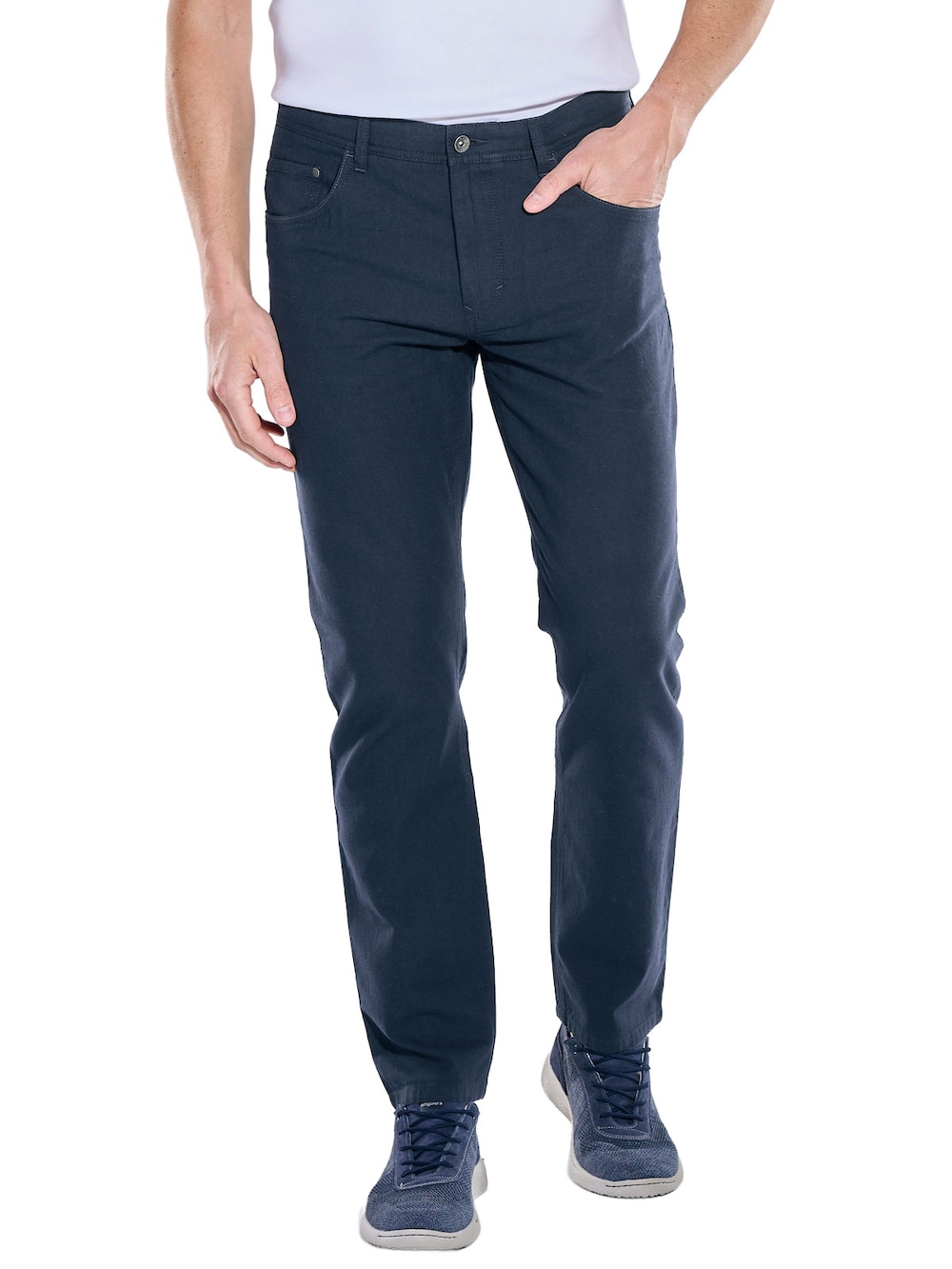 Herren Hose aus Leinenmischung , Saphirblau