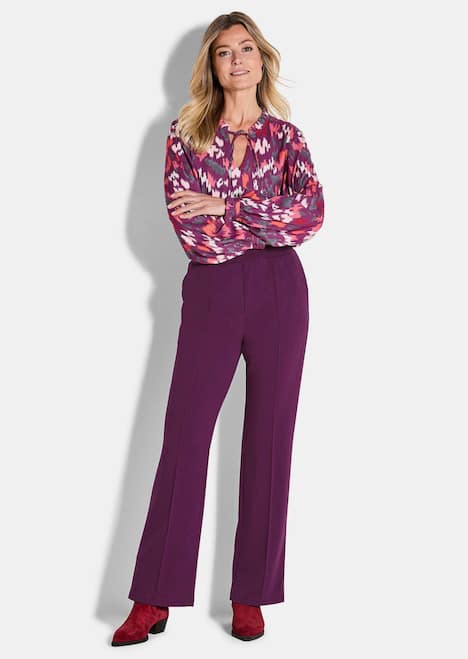 Weite Stoffhose VERA mit Biesen