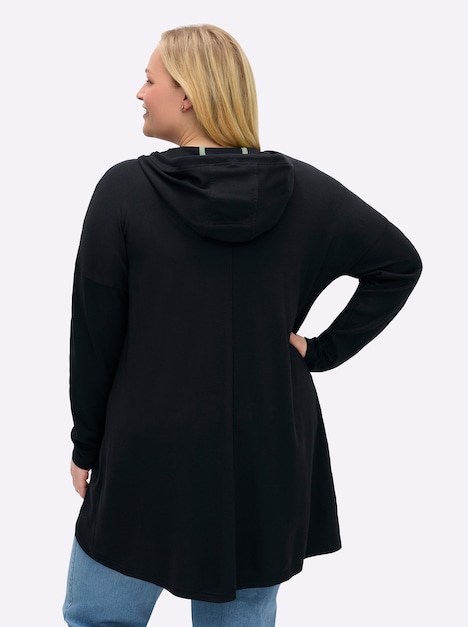Sweatshirt Langarm Uni Mit Kapuze