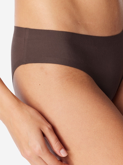 Schiesser Damen Slip Invisible Cotton 2-Pack deepbrown,deepbrown