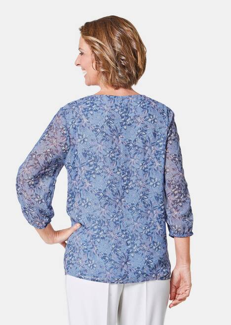 GOLDNER Blouse met print Chiffon blouse met een kleurrijke print