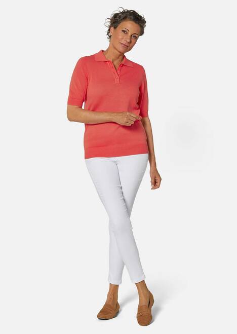 Kurzarm Strickpullover mit Kragen