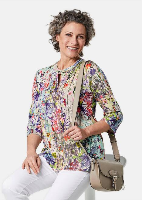 Figurschmeichelndes Drucktunika-Shirt