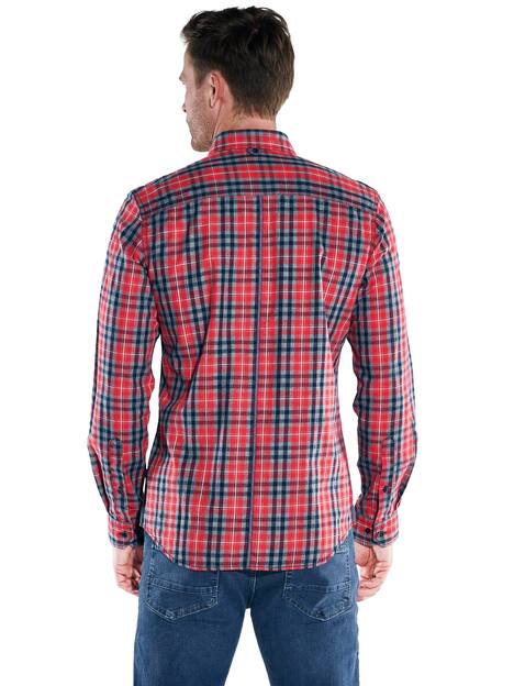 engbers Herren Langarm-Hemd kariert , Feuerrot