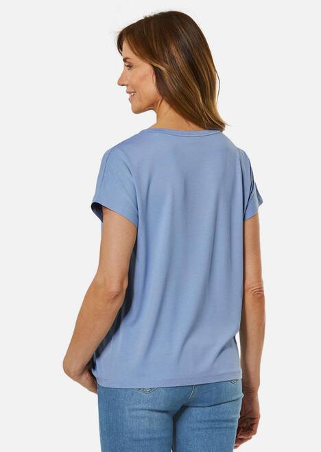 Bequemes Rundhalsshirt aus glänzender Qualität