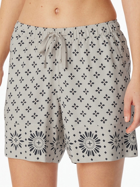 Schiesser Damen Pyjamashorts Mix & Relax Web - grau-jaspe