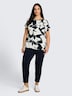 T-Shirt im Material-Mix