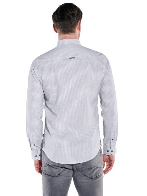 engbers Herren Hemd gemustert , Reinweiss