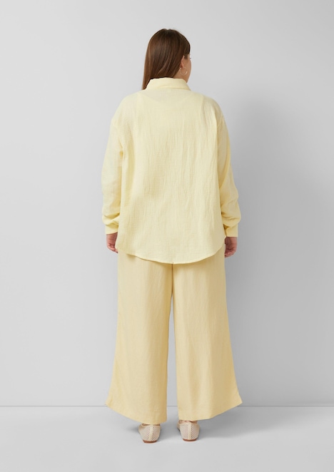 Musselin Bluse mit überschnittener Schuler
