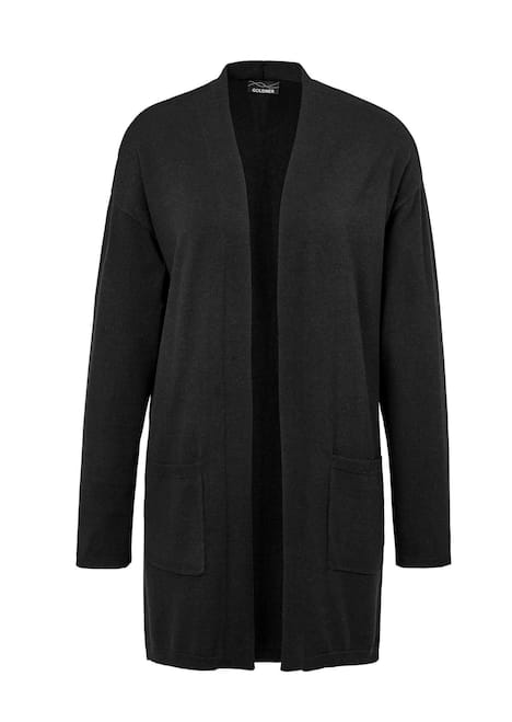 Longstrickjacke mit Taschen