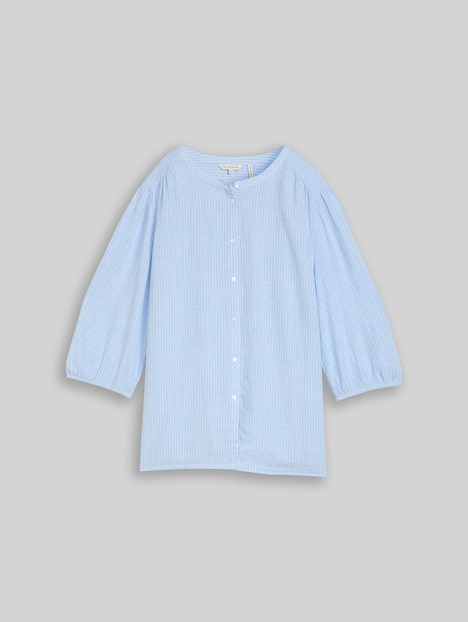 Bluse mit Leinenanteil