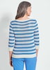Halbarm Streifenstrick-Pullover