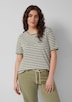 T-Shirt mit Rollkanten und Flammgarnstruktur
