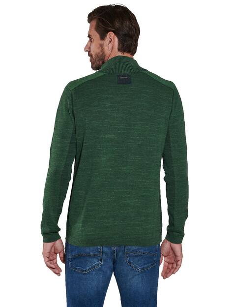 engbers Herren Pullover mit Troyerkragen , Gruen