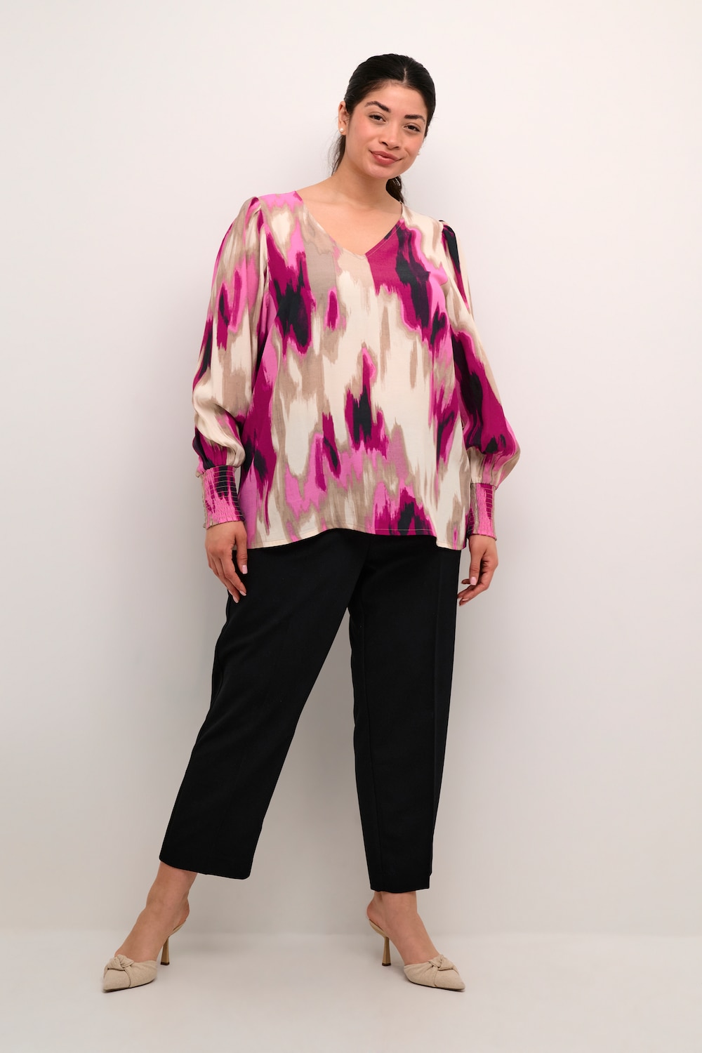Langarm-Bluse Regular fit