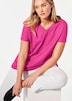 Luftiges Shirt mit schmaler Blende