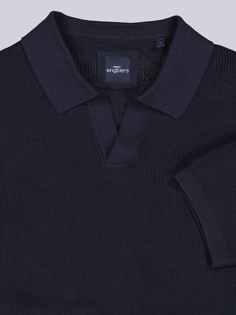 engbers Herren Polo-Shirt strukturiert , Saphirblau