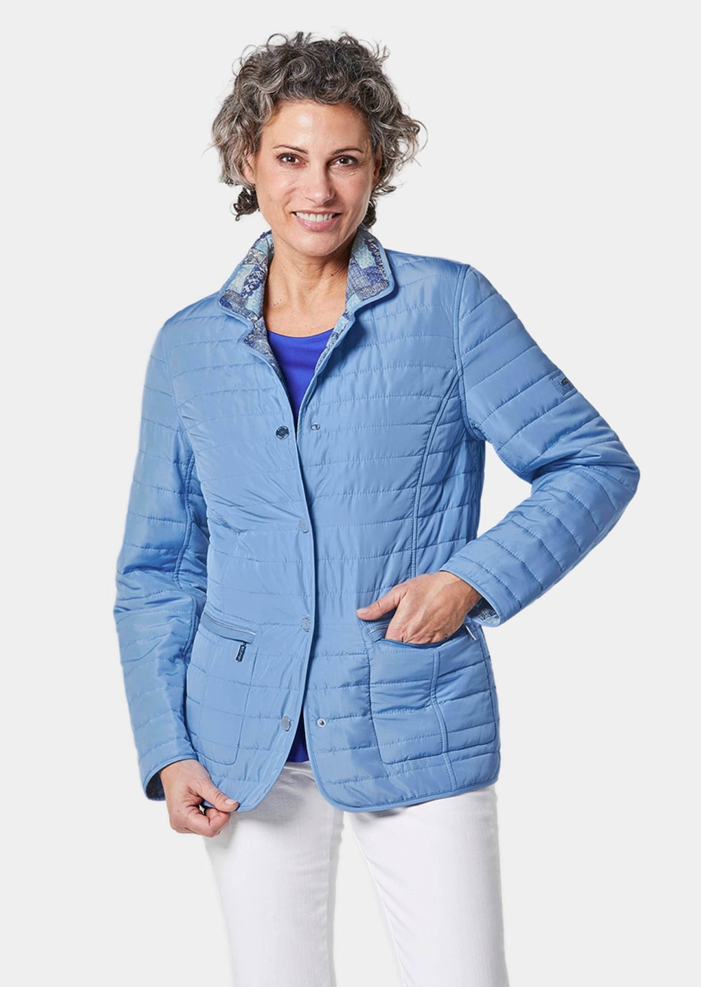 Leichte Druck-Steppjacke zum wenden