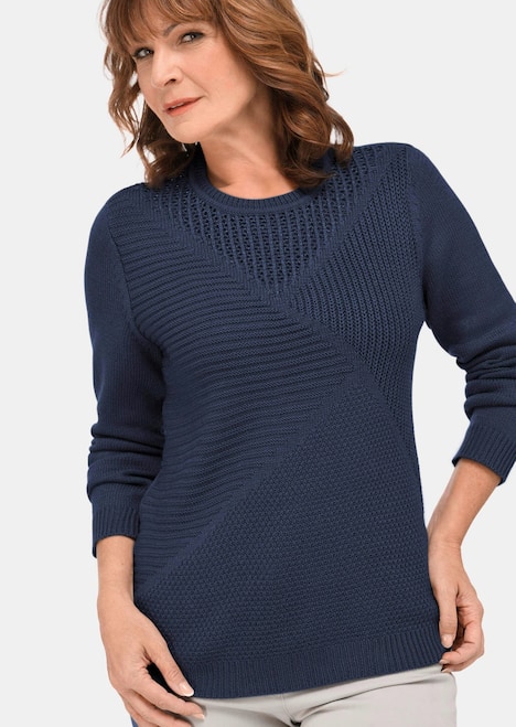 Pflegeleichter Pullover in hochwertiger Rippenstruktur