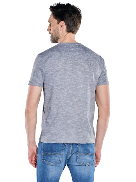 Herren T-Shirt mit spezieller Garnauswahl , Grau