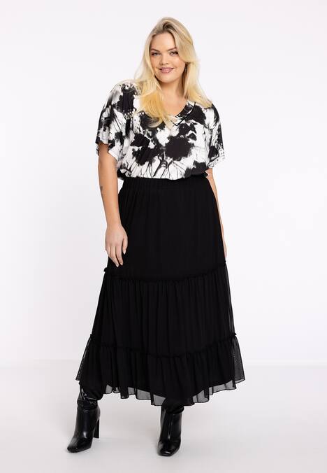 Langarmshirt mit V-Ausschnitt