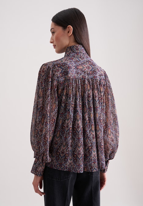 Damen Ausgestellte Bluse - Druck