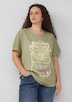 Gewaschenes T-Shirt mit Frontprint