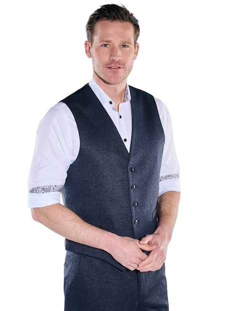 engbers Herren Anzug-Weste aus flexiblem Warenmaterial , Saphirblau