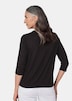 Chiffon-Shirt mit 3/4-Arm, Rundhals