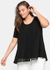 Blusenshirt Kurzarm Uni Ohne Kragen