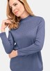 Eleganter Ajourpullover mit Stehbund