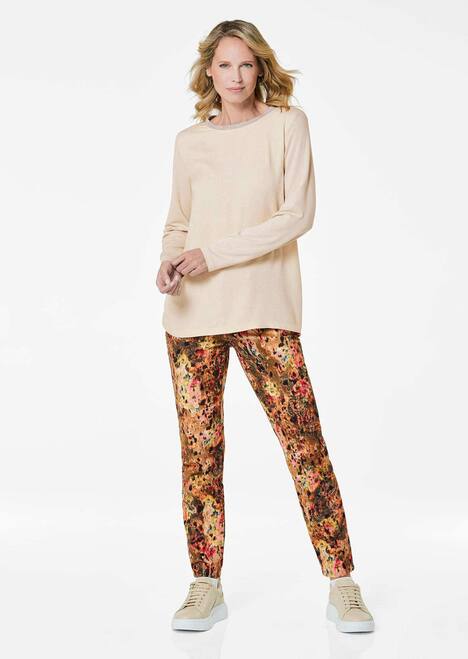 Schlichtes Langarmshirt mit Glanz