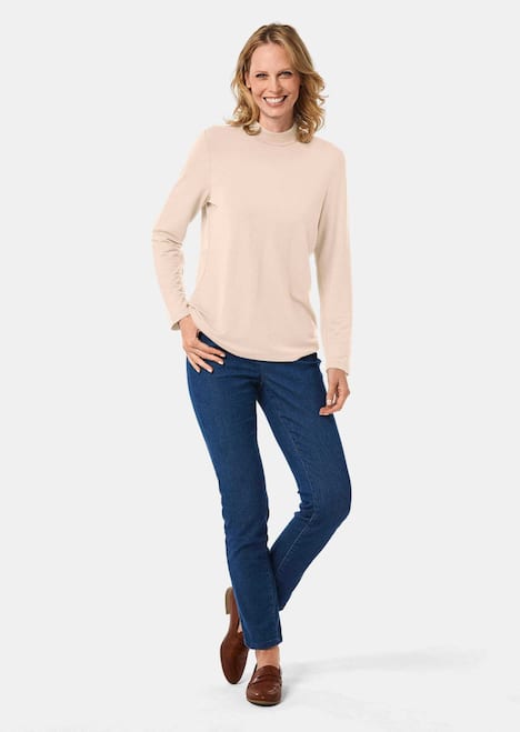 GOLDNER Shirt met opstaande kraag Shirt met opstaande kraag met lange mouwen